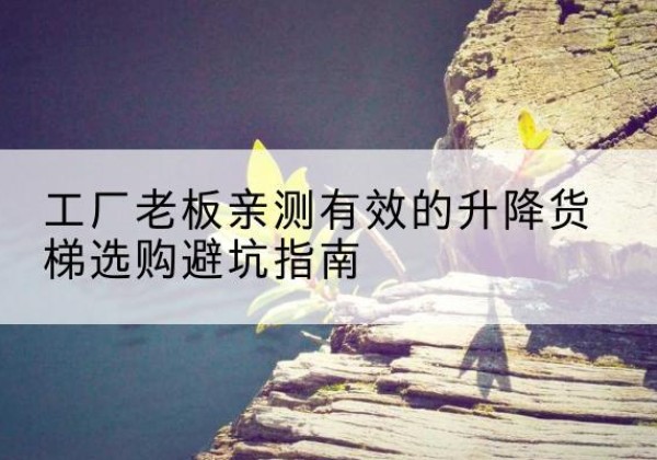 南关升降货梯怎么选-工厂老板亲测有效的升降货梯选购避坑指南